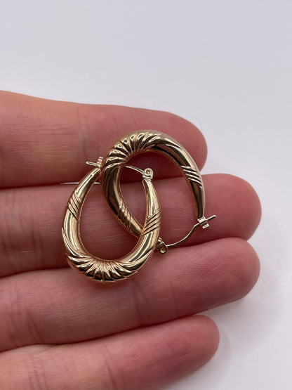 9ct gold creole earrings
