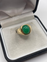 Load image into Gallery viewer, 14ct gold chrysoprase signet ring
