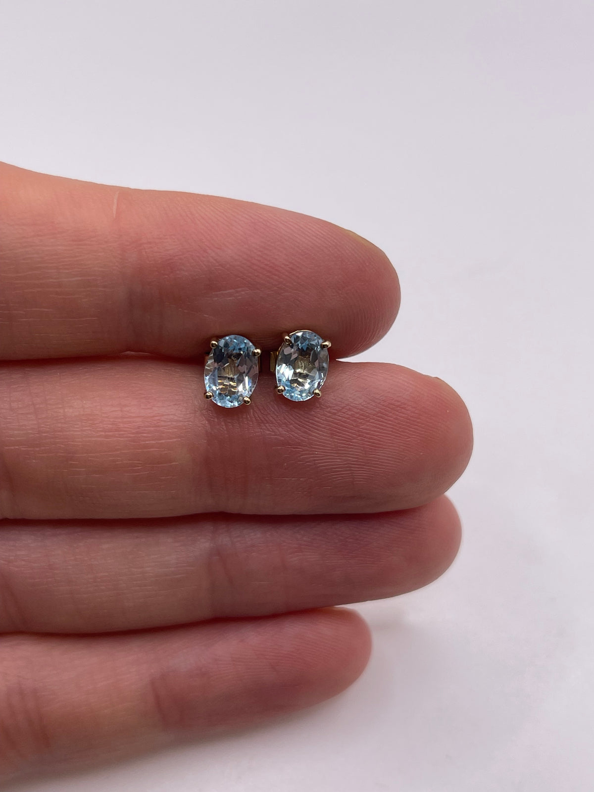 9ct gold topaz earrings