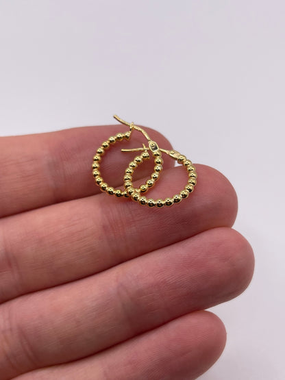 9ct gold creole earrings