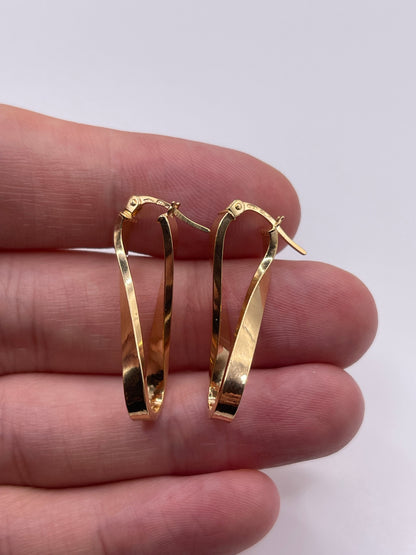 9ct gold creole earrings
