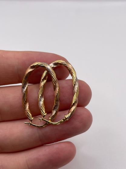 9ct gold creole earrings