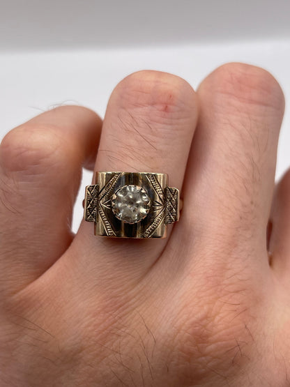 9ct rose gold paste ring