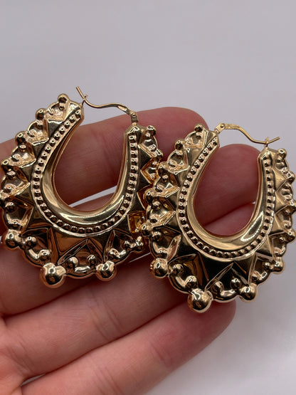 9ct gold creole earrings