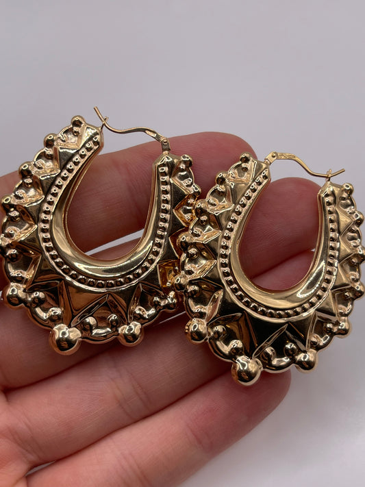 9ct gold creole earrings