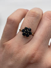 Load image into Gallery viewer, 9ct gold sapphire cluster ring
