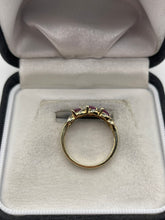 Load image into Gallery viewer, 9ct gold ruby and diamond ring
