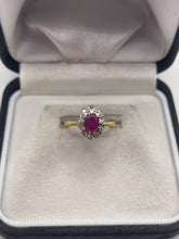 Load image into Gallery viewer, 18ct gold ruby and diamond ring
