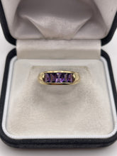 Load image into Gallery viewer, 9ct gold amethyst ring
