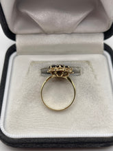 Load image into Gallery viewer, 9ct gold garnet and pearl ring
