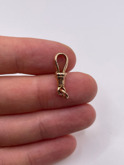 9ct rose gold dog clip 19