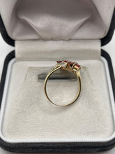 Load image into Gallery viewer, 9ct gold tourmaline and diamond ring
