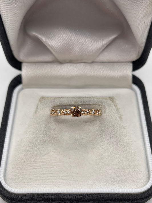 18ct rose gold diamond ring