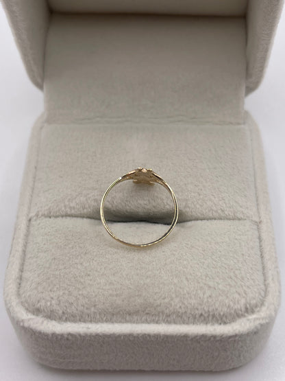 9ct gold bear ring