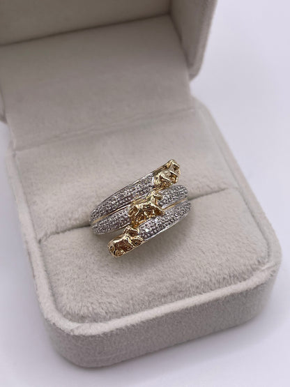 9ct gold diamond cluster ring