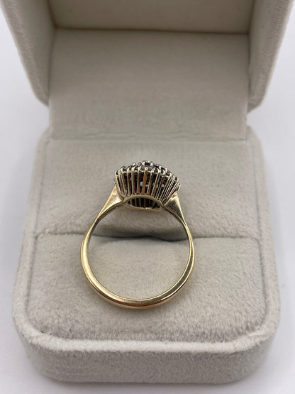 9ct gold ruby and diamond ring