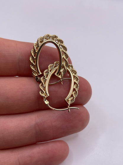9ct gold Creole earrings