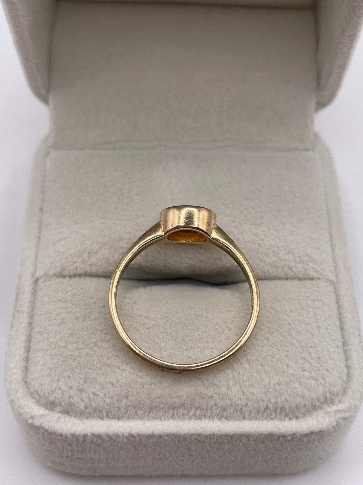 9ct gold orange sapphire ring