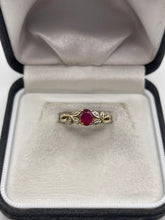 Load image into Gallery viewer, 9ct gold ruby and diamond ring
