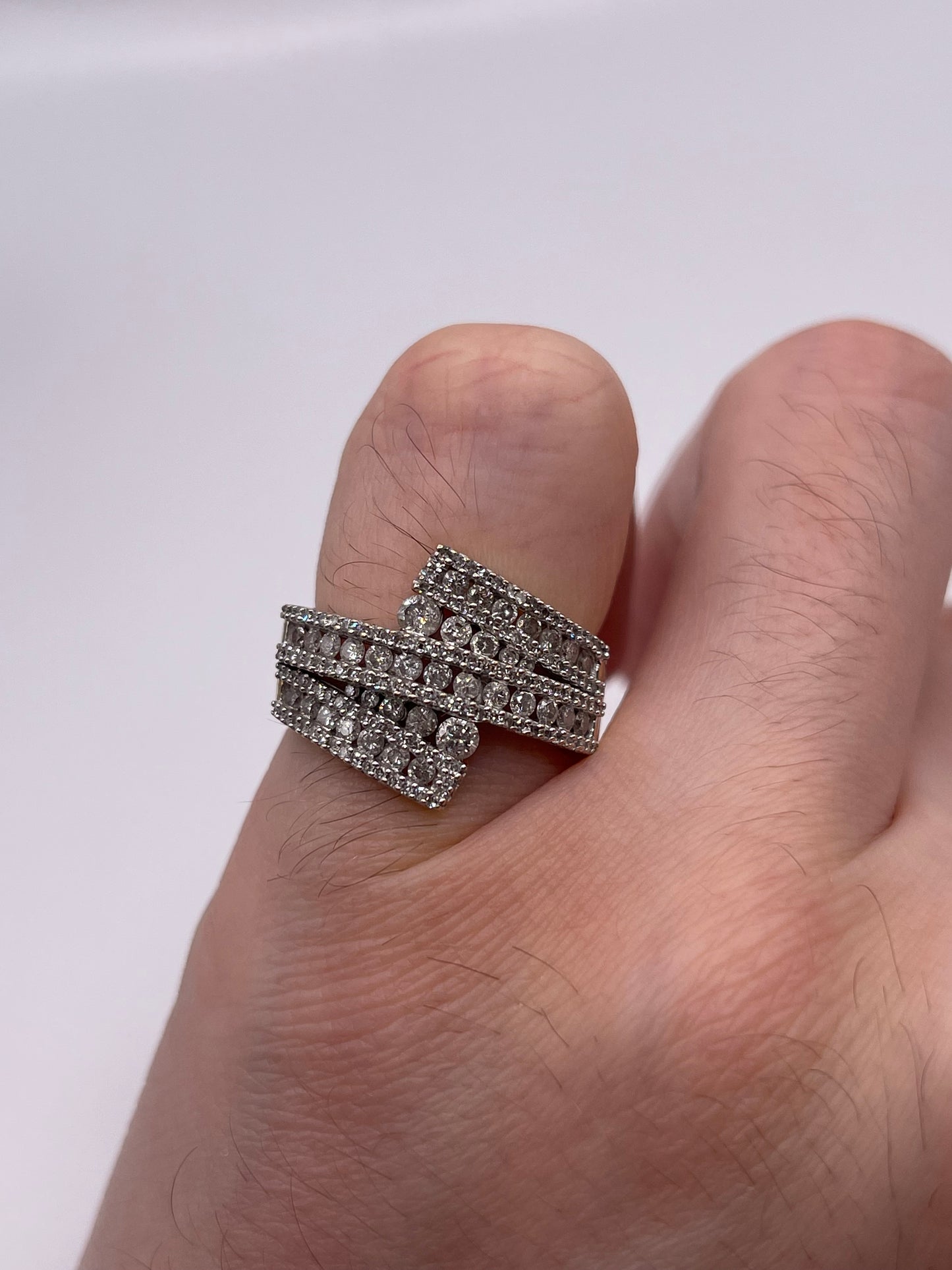 9ct gold 1ct diamond cluster ring