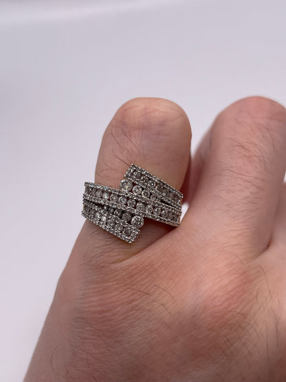 9ct gold 1ct diamond cluster ring