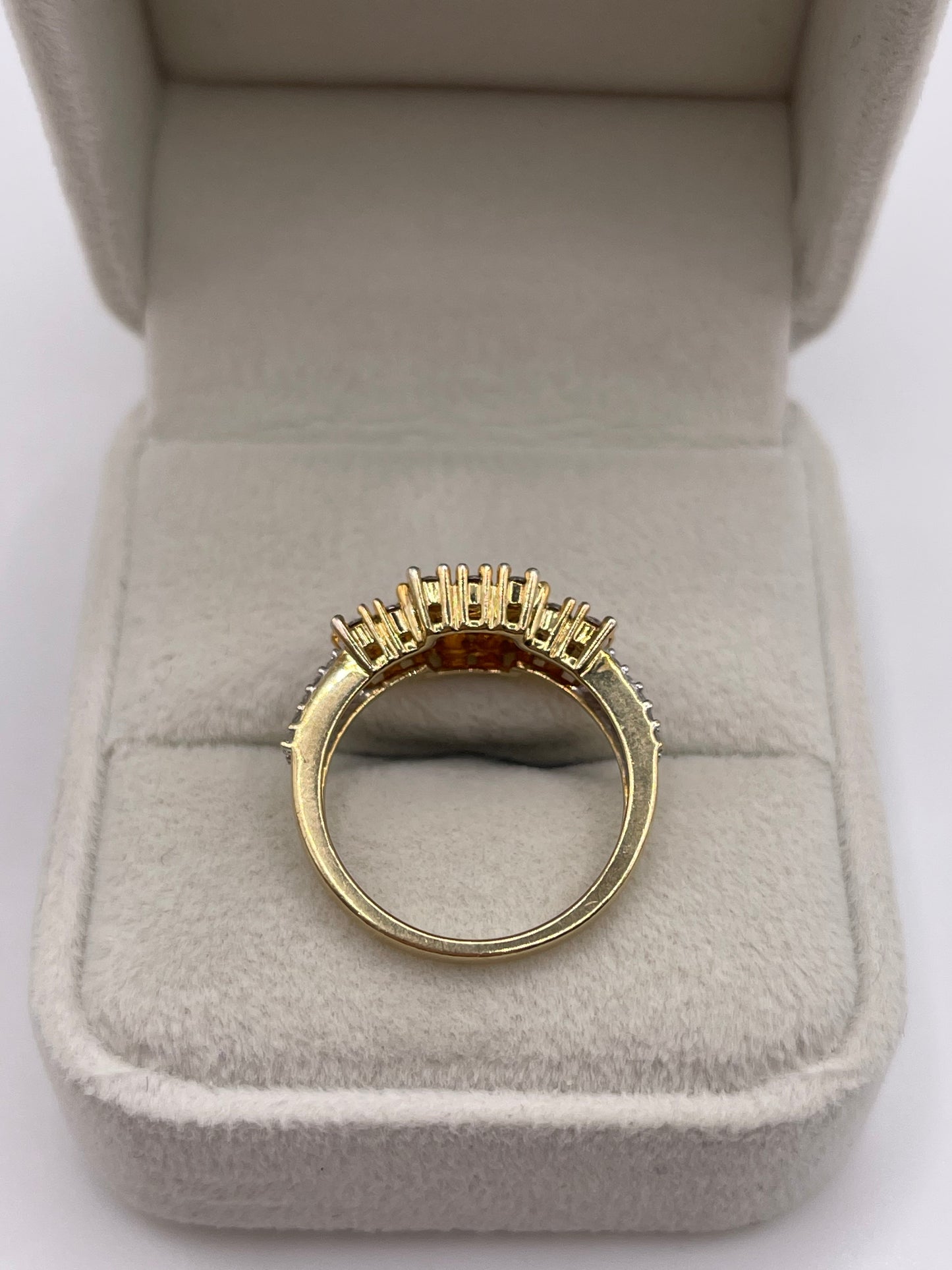 9ct gold diamond cluster ring