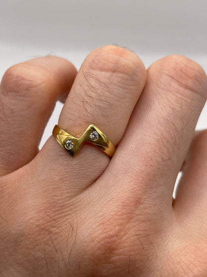 21ct gold cz ring