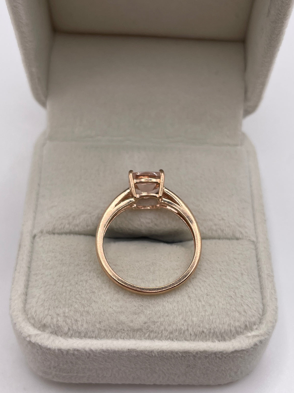 9ct rose gold morganite ring