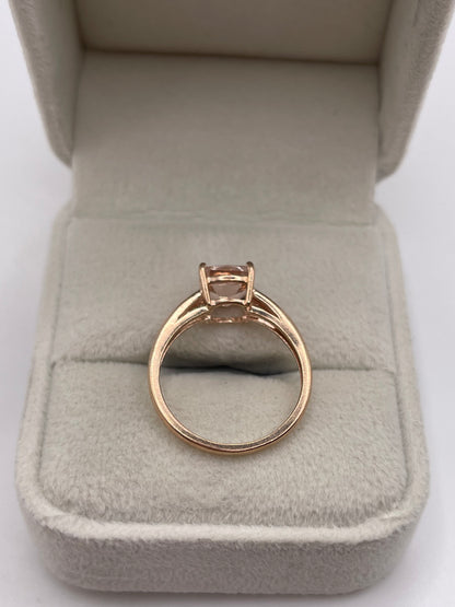 9ct rose gold morganite ring