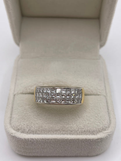 18ct gold 2.26ct diamond cluster ring