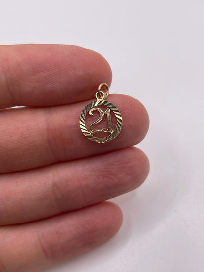 9ct gold 21 charm