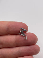 Load image into Gallery viewer, 9ct white gold diamond initial M pendant
