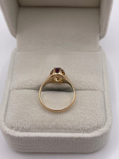 9ct gold amethyst ring
