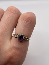 Load image into Gallery viewer, 9ct gold amethyst and diamond ring

