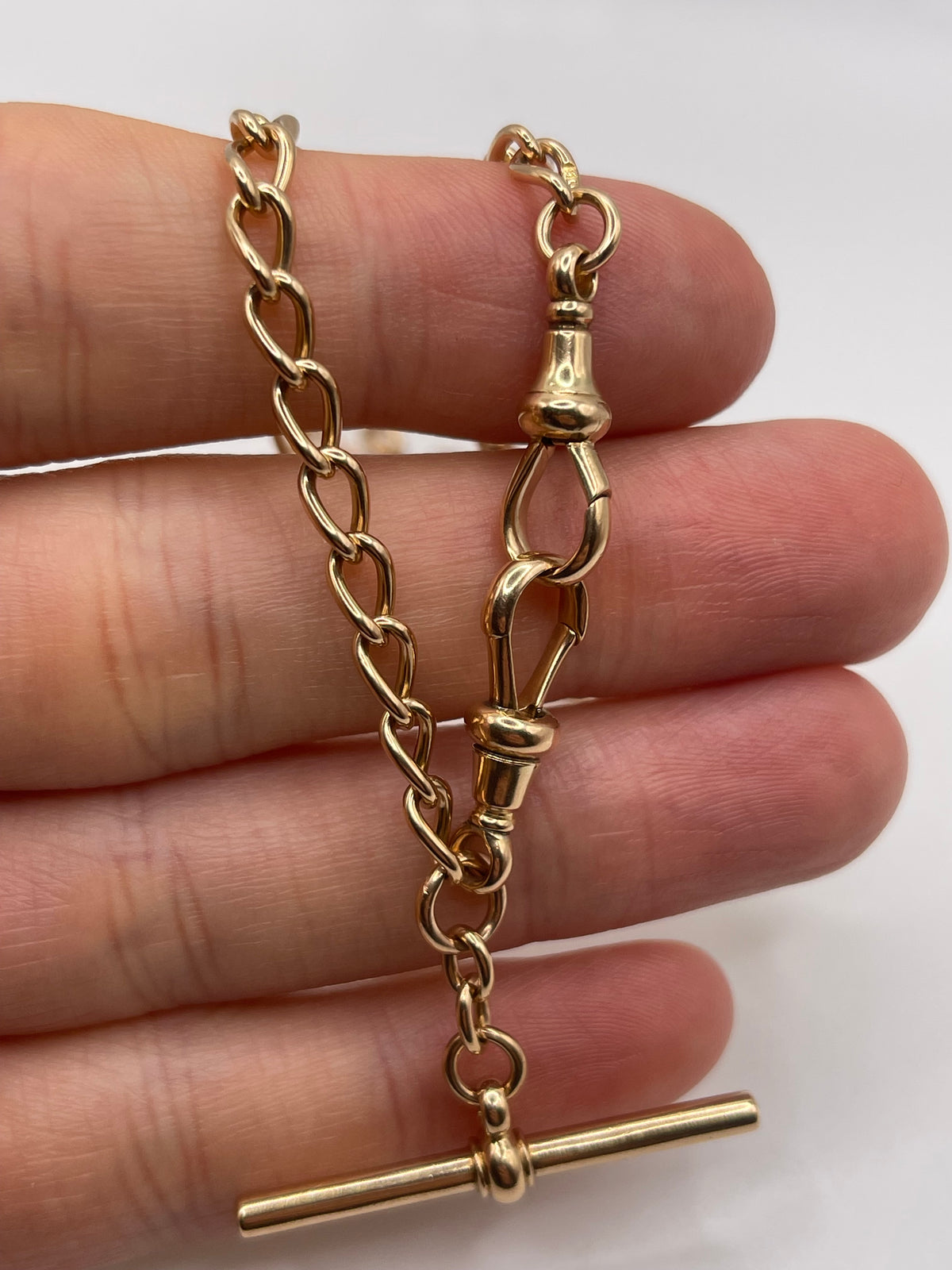 Antique 15ct rose gold chain 655
