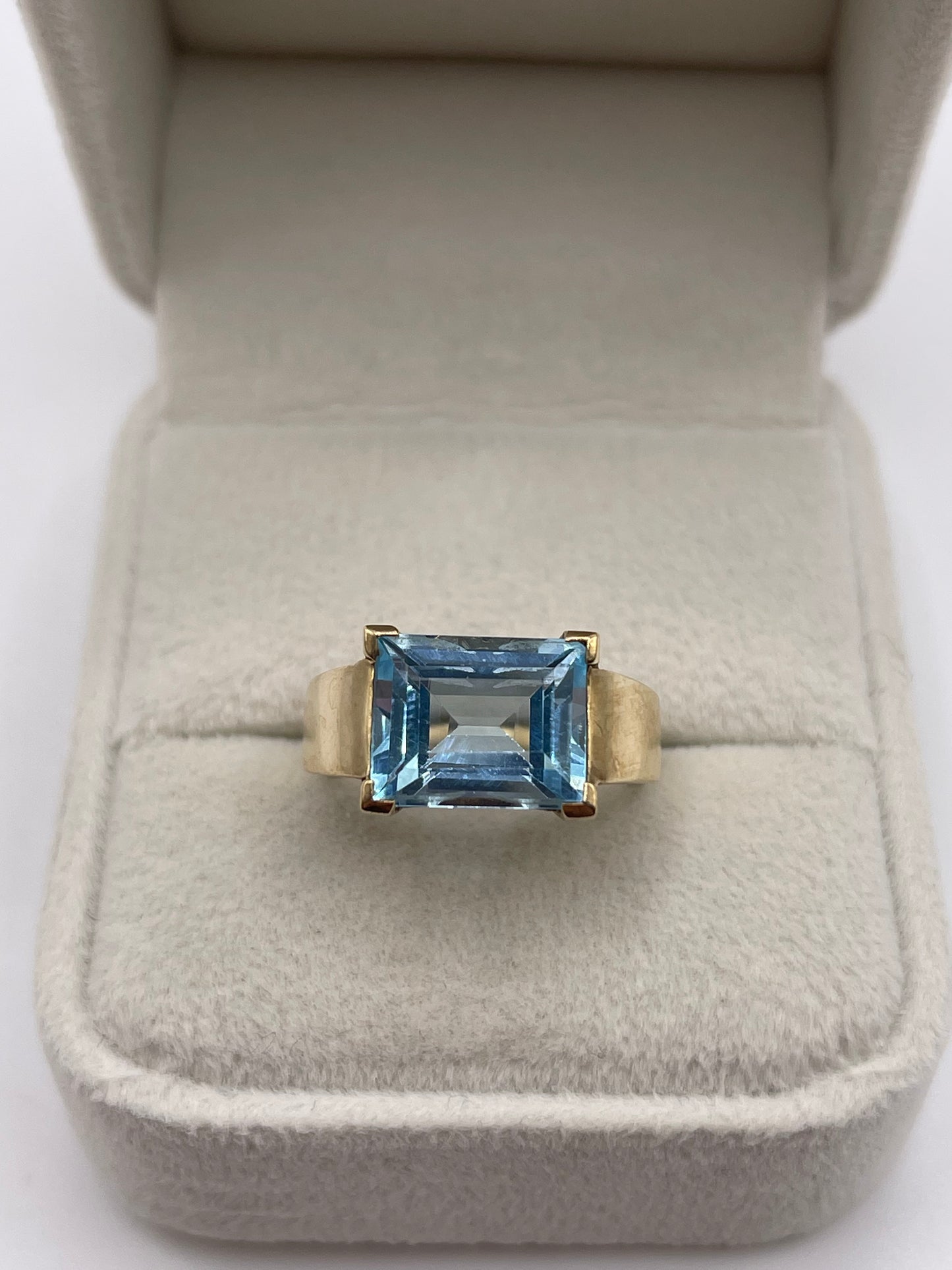 9ct gold blue topaz ring