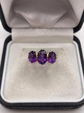 Load image into Gallery viewer, 9ct gold amethyst ring
