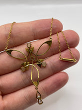 Load image into Gallery viewer, Antique 9ct gold aquamarine and pearl necklace
