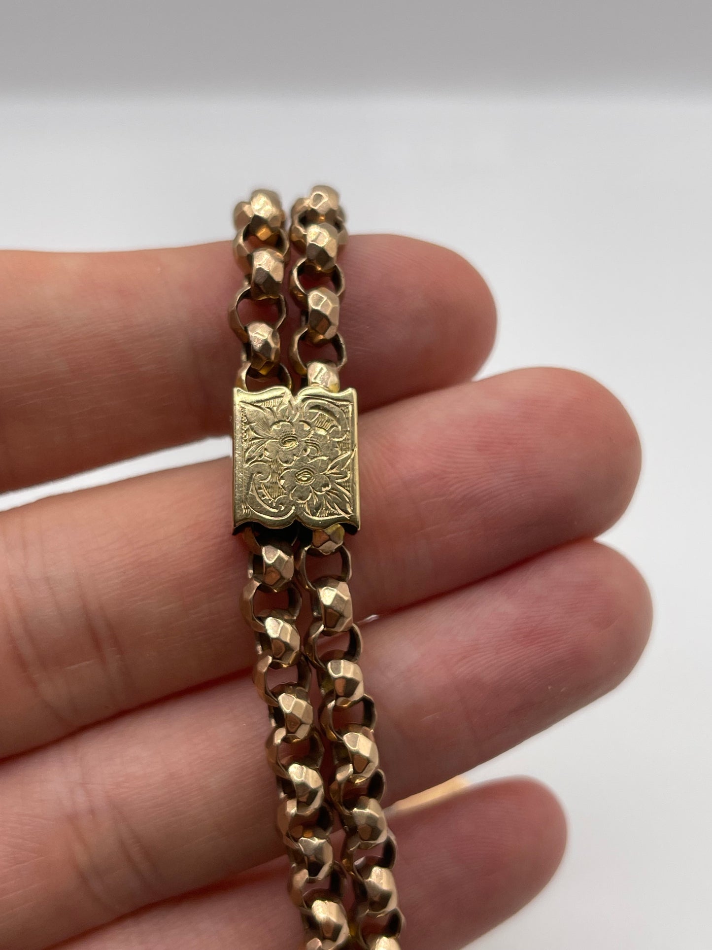 Antique 9ct rose gold bracelet