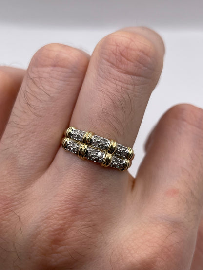 9ct gold diamond cluster ring