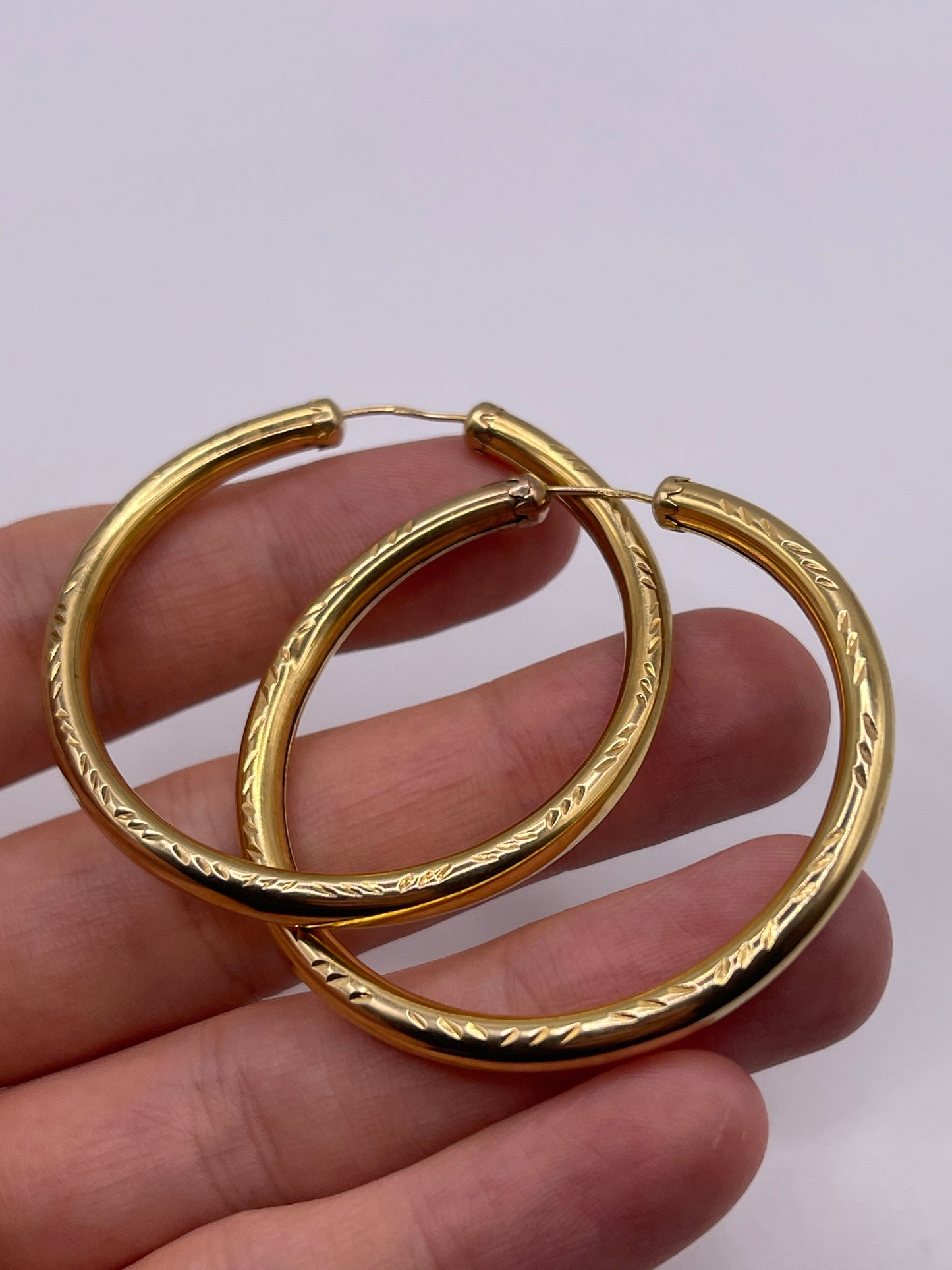 9ct gold creole earrings