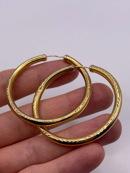 9ct gold creole earrings