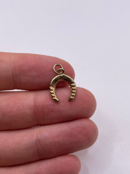 9ct gold horseshoe pendant