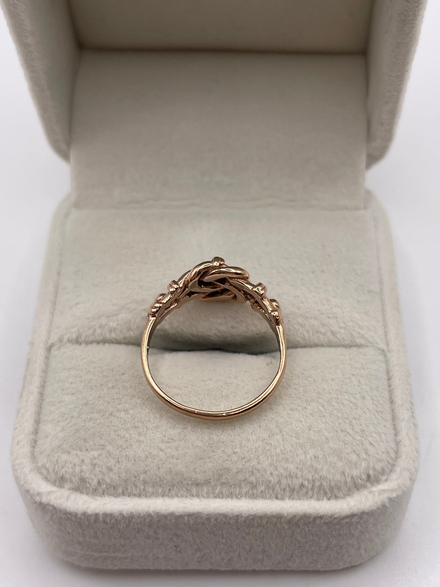 9ct rose gold knot ring