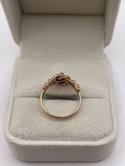 9ct rose gold knot ring
