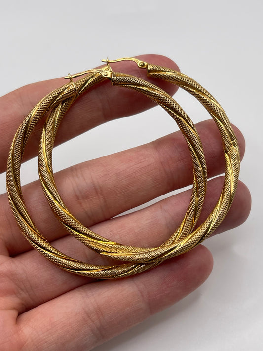 9ct gold creole earrings