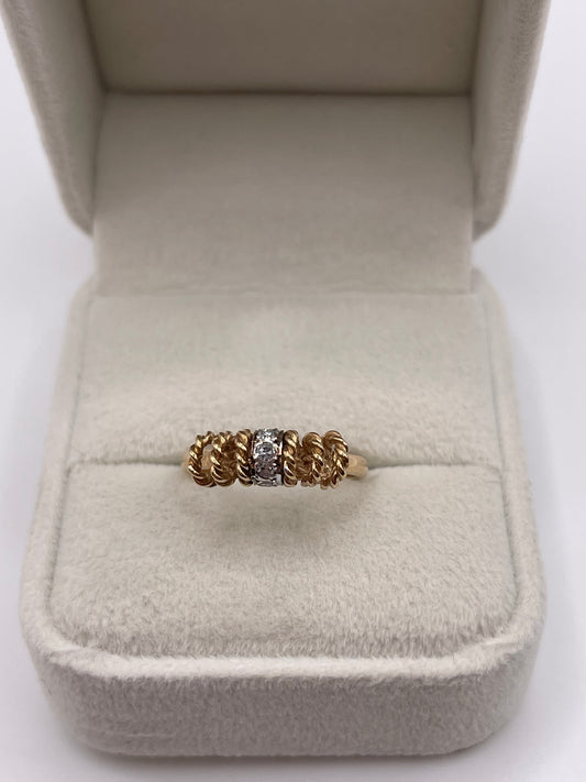 9ct gold diamond ring