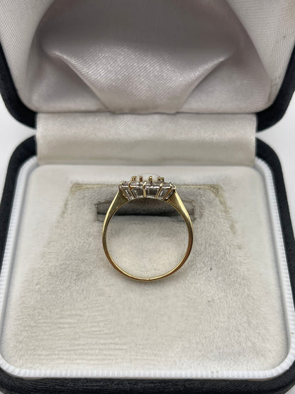 9ct gold opal and cz ring