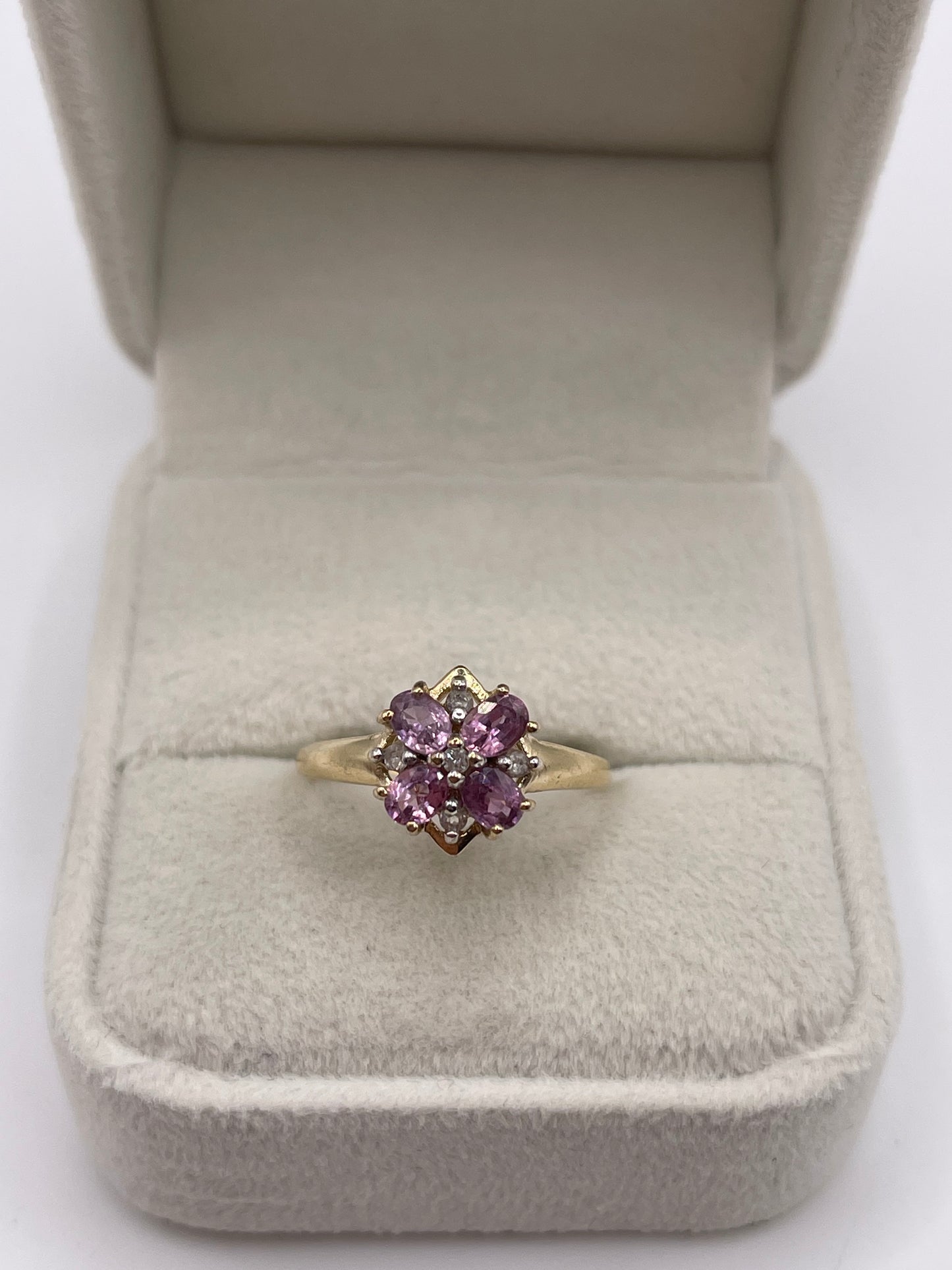 9ct gokd tourmaline and zircon ring