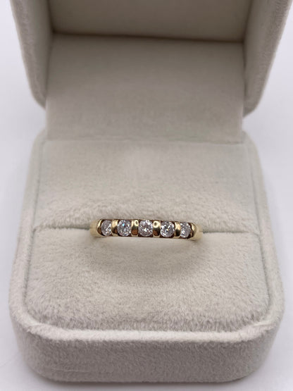 9ct gold 50 point diamond ring